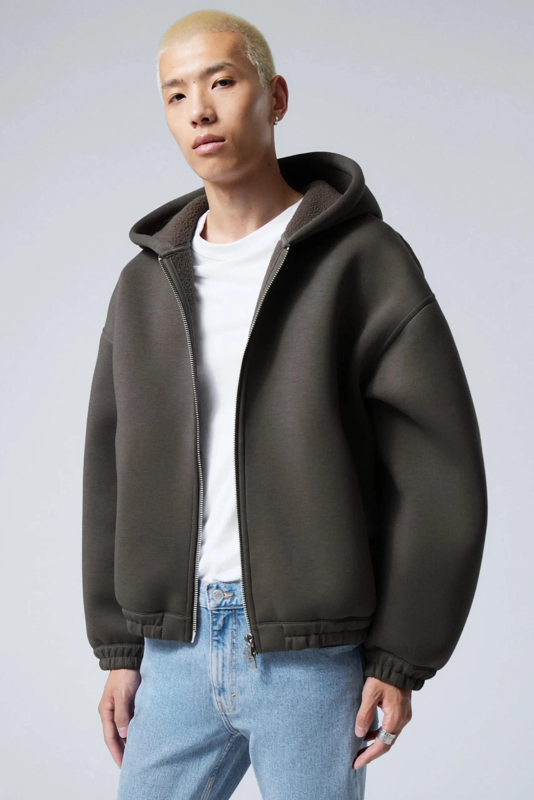 Weekday Hoodies | Jackor & Rockar<SIMON BONDED SCUBA ZIP-JACKA