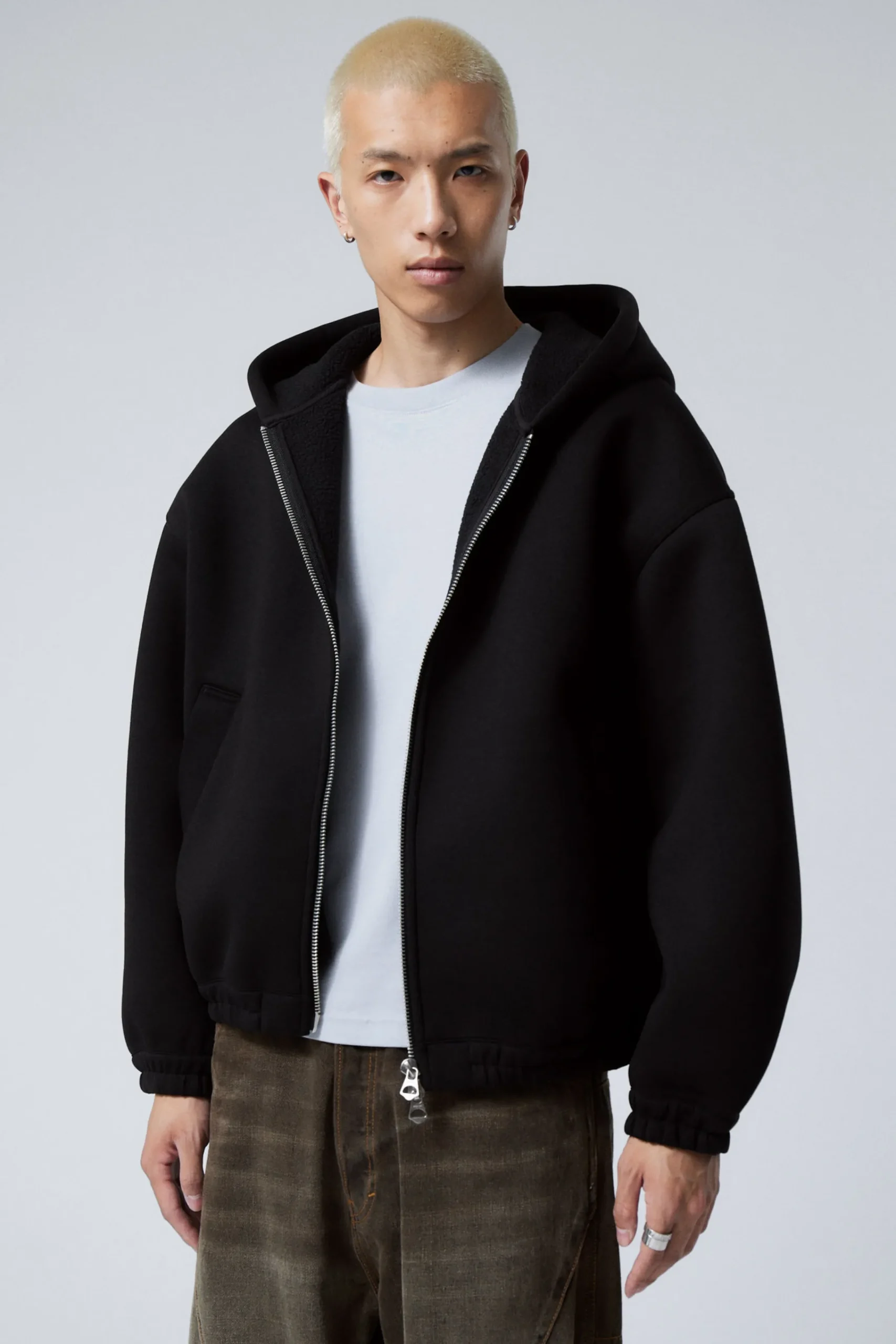 Weekday Hoodies | Jackor & Rockar<SIMON BONDED SCUBA ZIP-JACKA