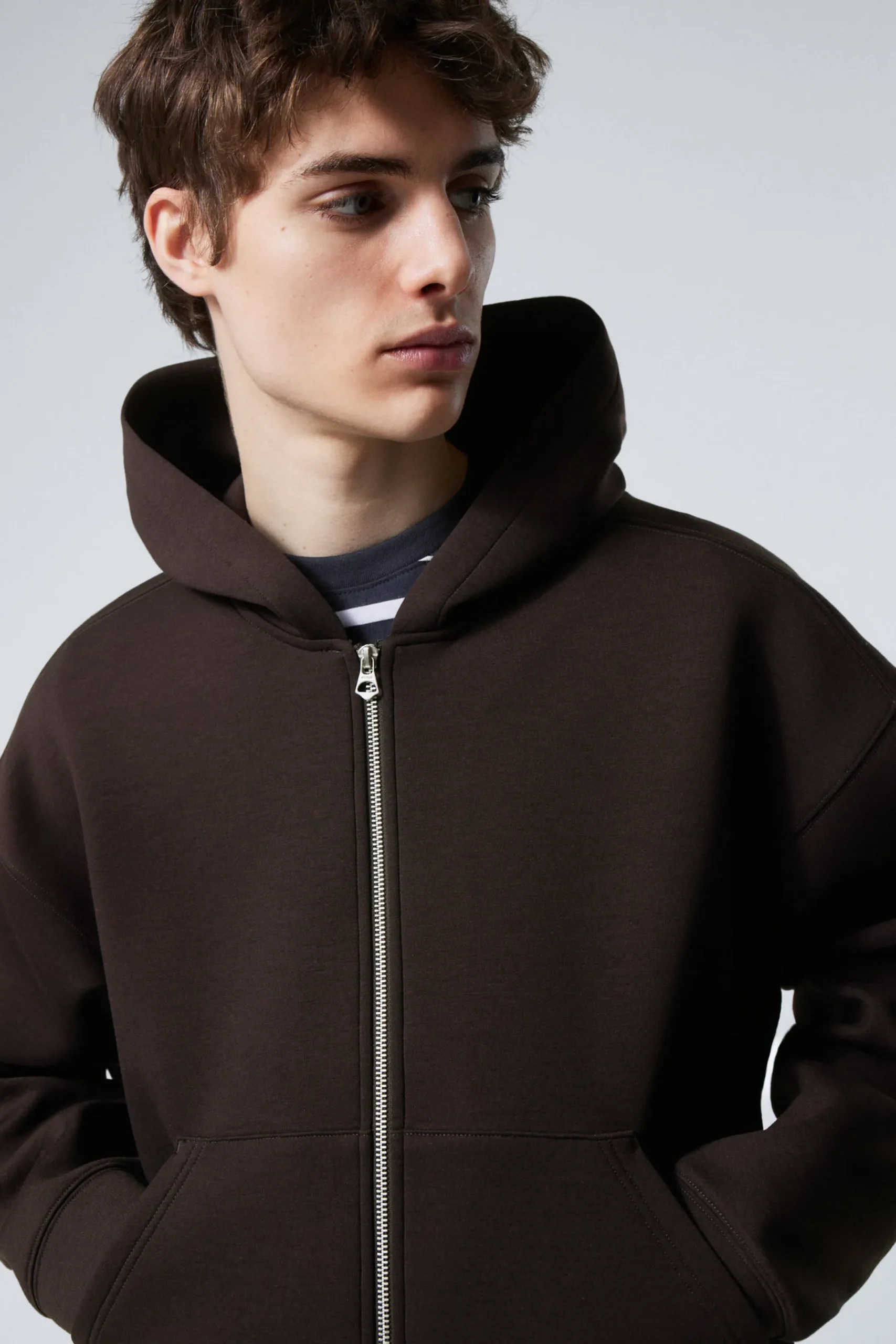 Weekday Hoodies<SIMON SCUBA HOODIE MED DRAGKEDJA