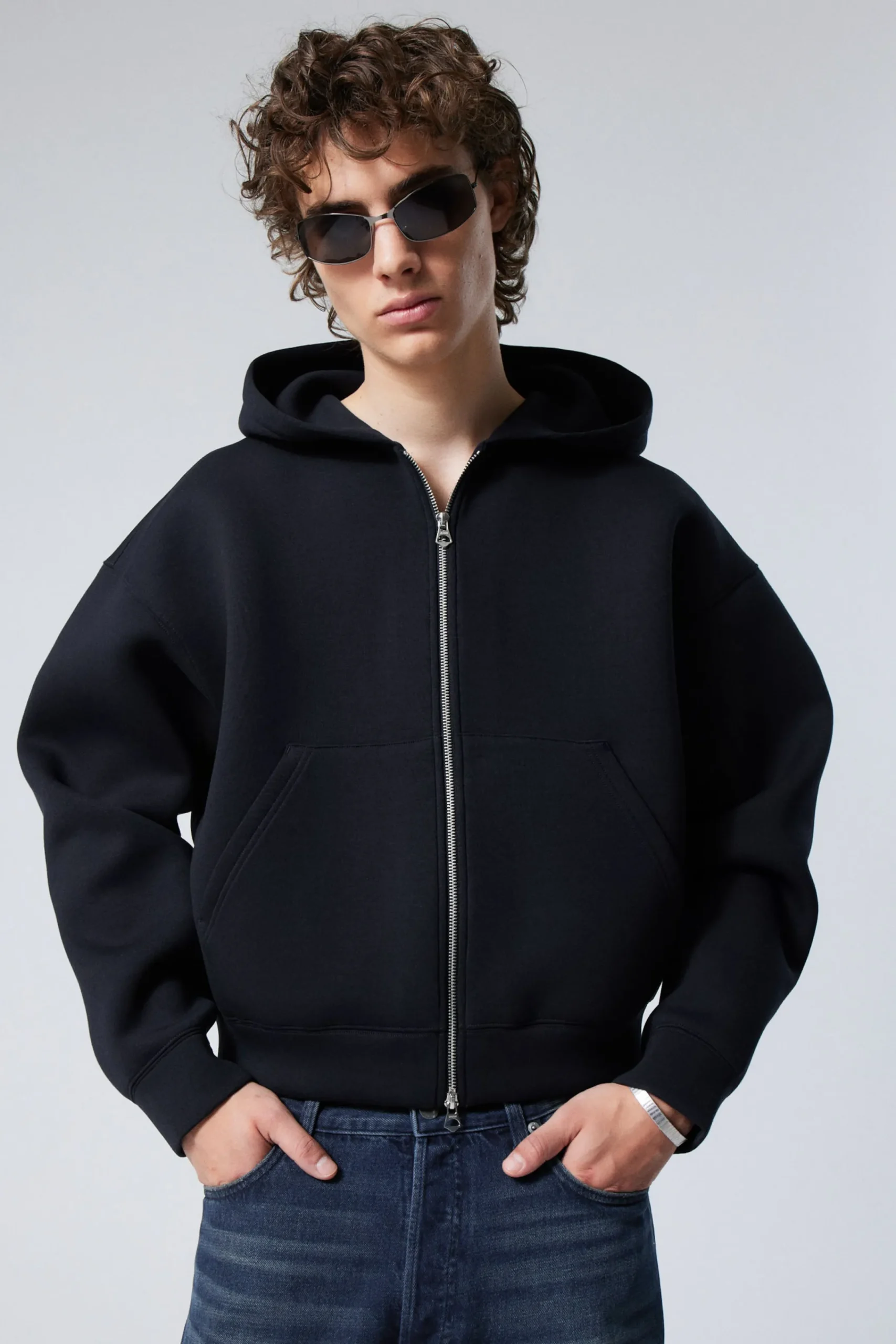 Weekday Hoodies<SIMON SCUBA HOODIE MED DRAGKEDJA