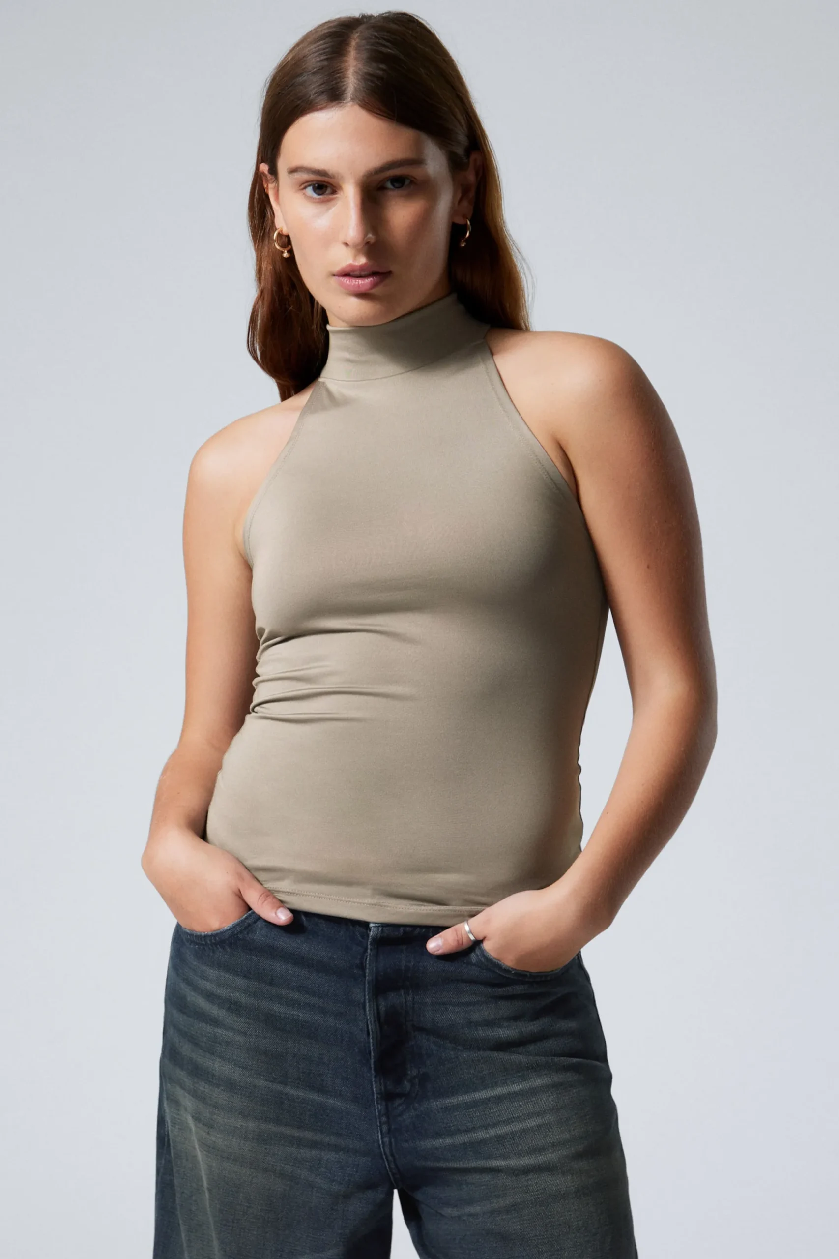Weekday Toppar<SMAL ÄRMLÖS TURTLENECK-TOPP