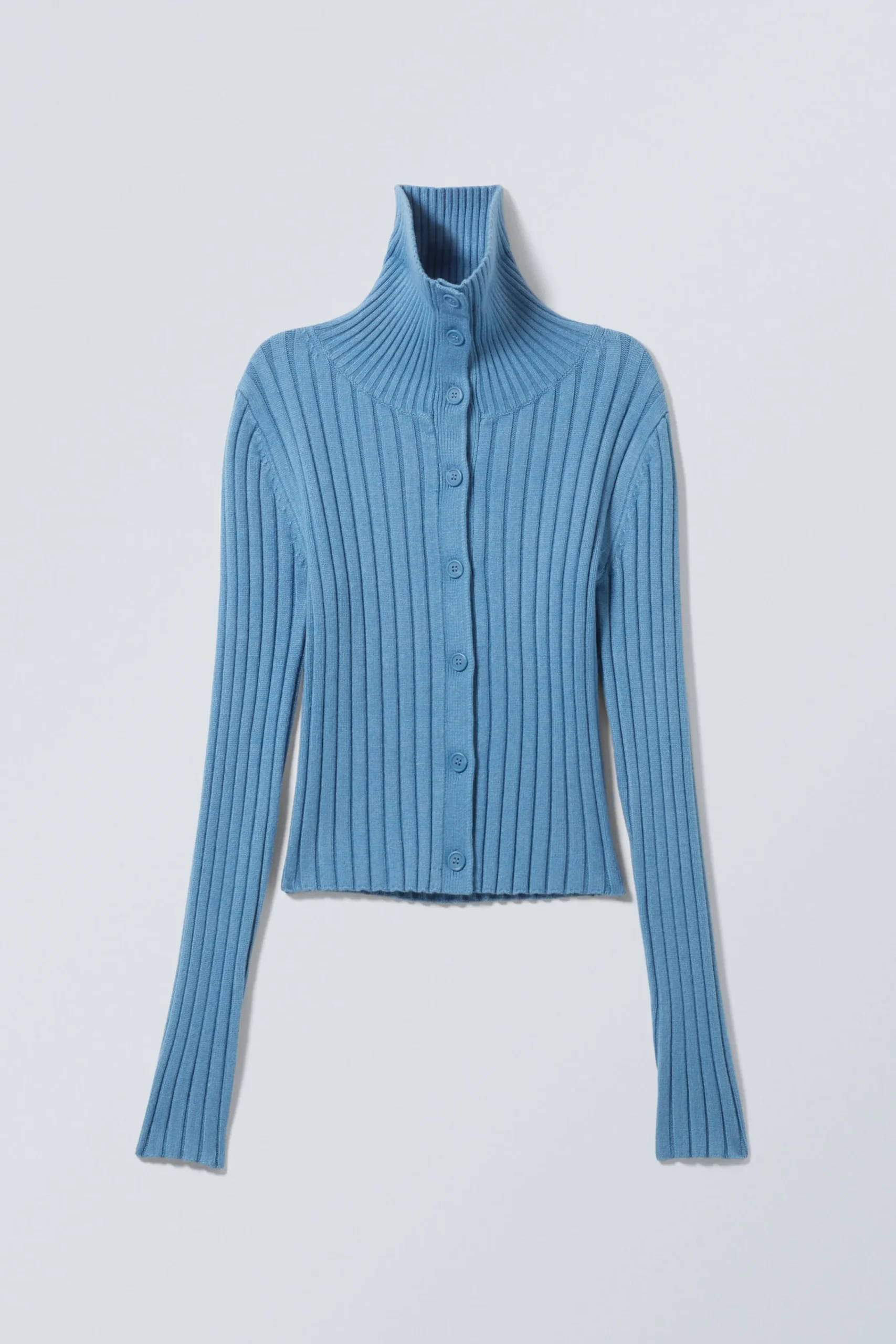 smal_stickad_turtleneckcardigan_2-1.webp Weekday Stickat<SMAL STICKAD TURTLENECK-CARDIGAN