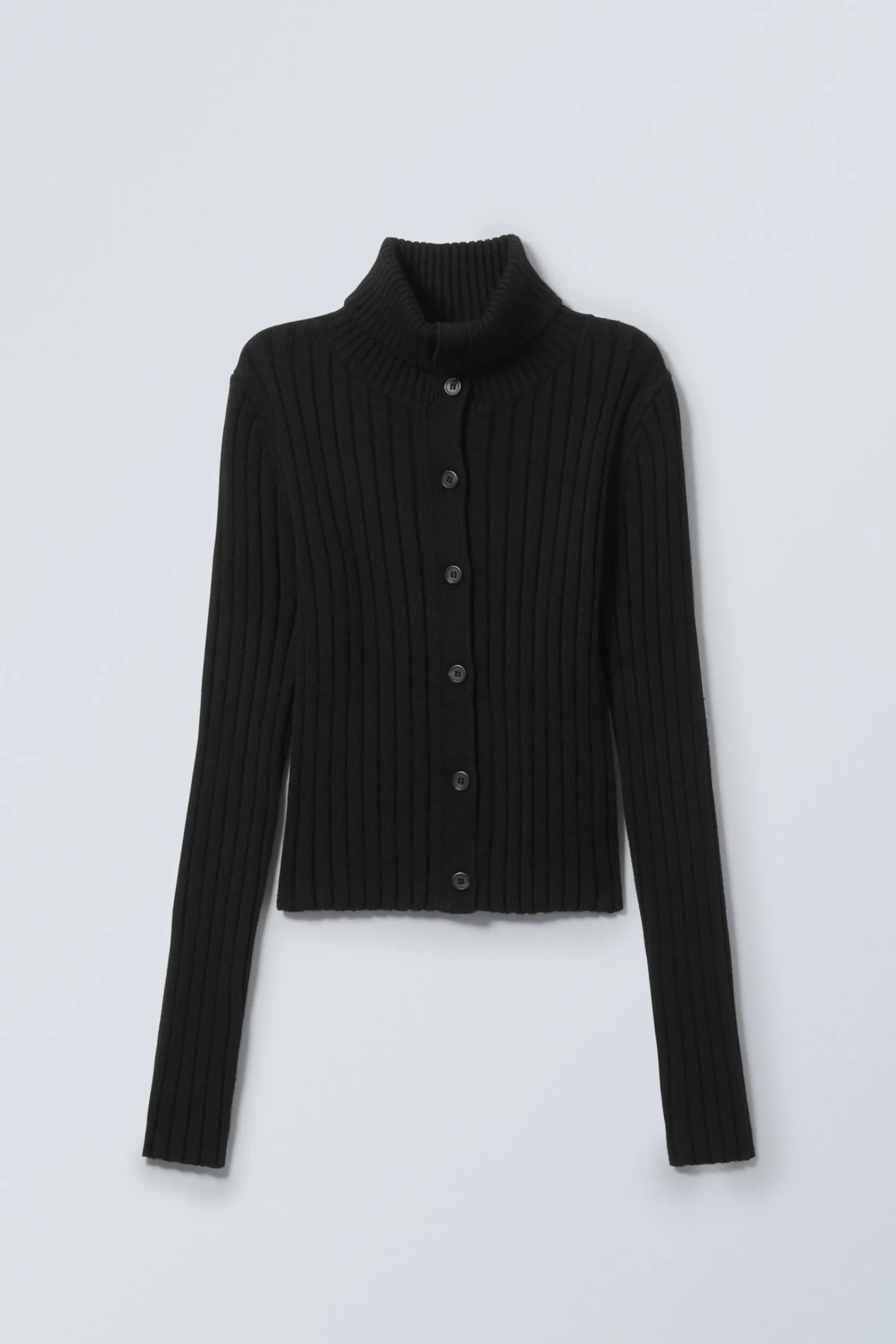 smal_stickad_turtleneckcardigan_3.webp Weekday Stickat<SMAL STICKAD TURTLENECK-CARDIGAN