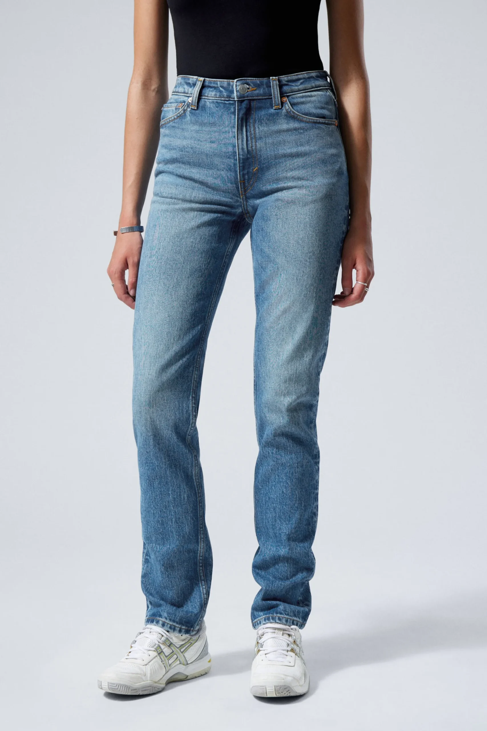 Weekday Jeans<SMOOTH HIGH WAIST SLIM LEG JEANS