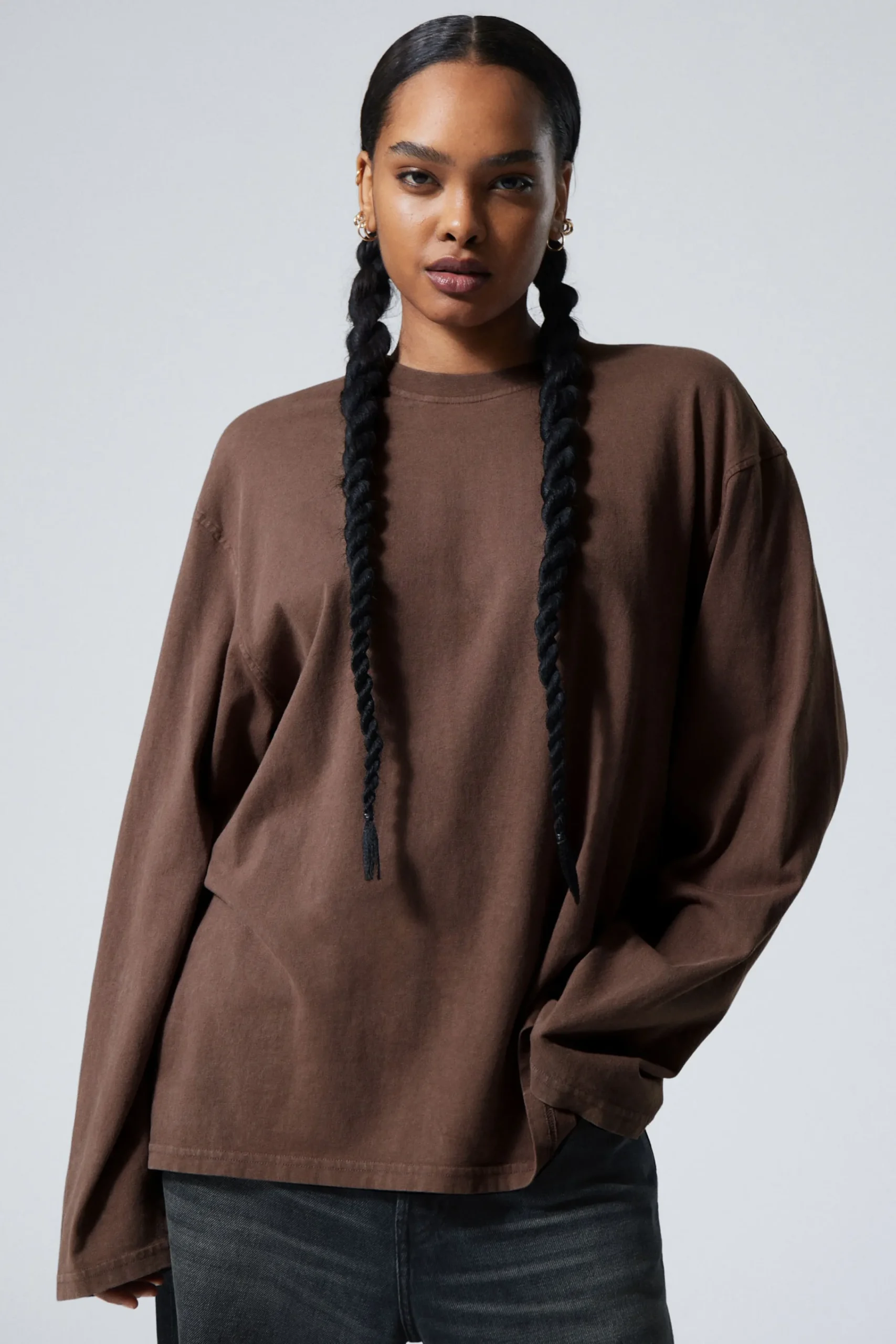 Weekday Basplagg | Toppar<SOFT OVERSIZED LONG SLEEVE TOP