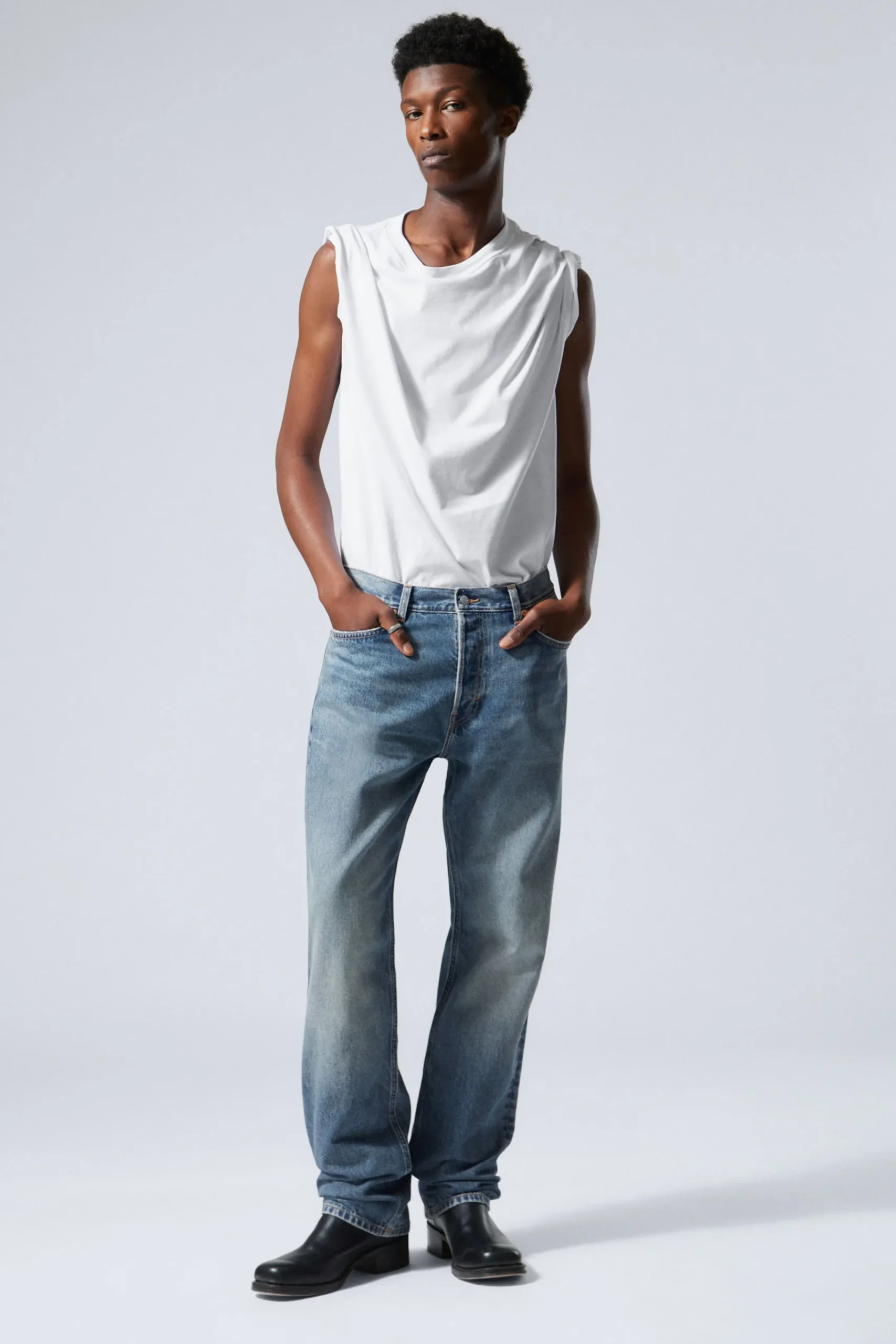 Weekday Jeans<SPACE RELAXED STRAIGHT LEG JEANS