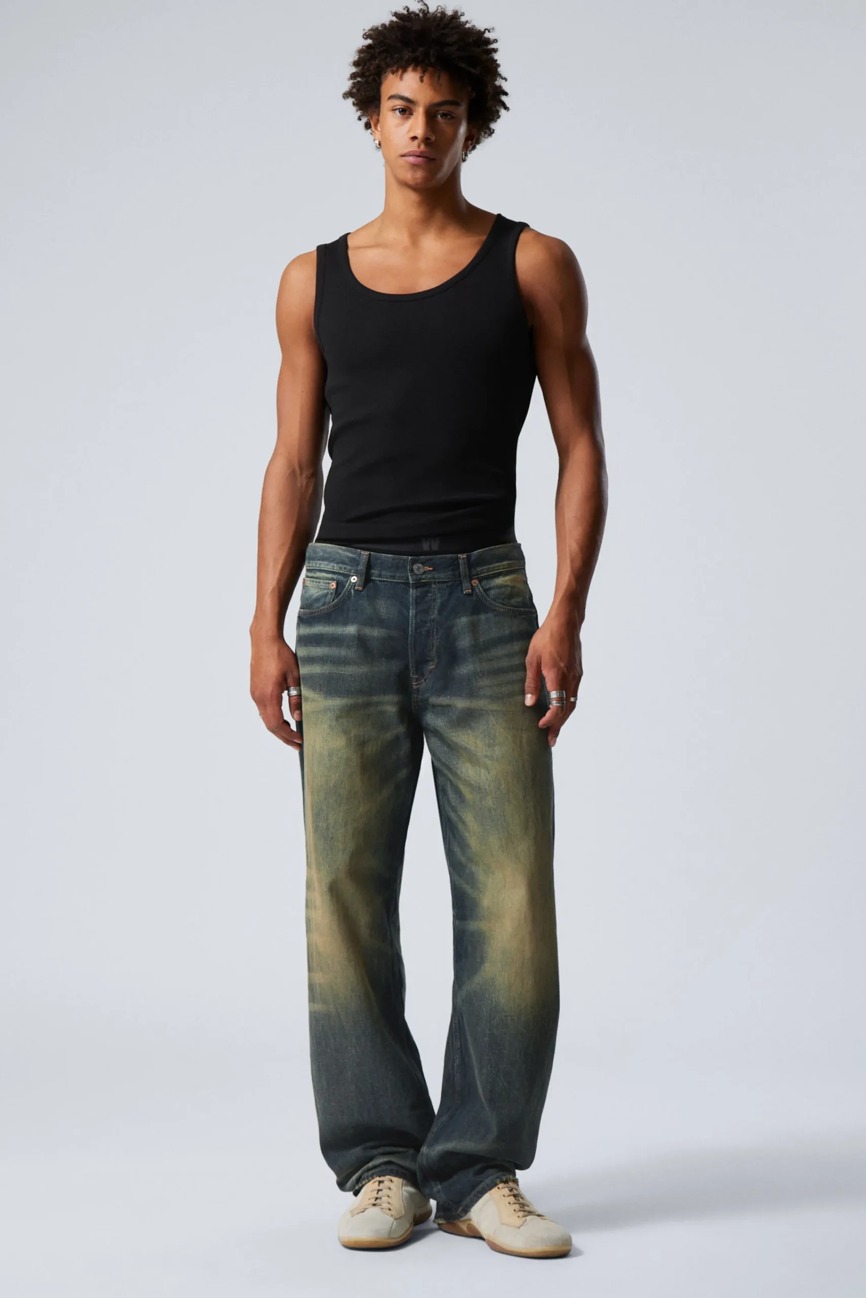 Weekday Jeans<SPHERE LOW WAIST LOOSE STRAIGHT LEG JEANS