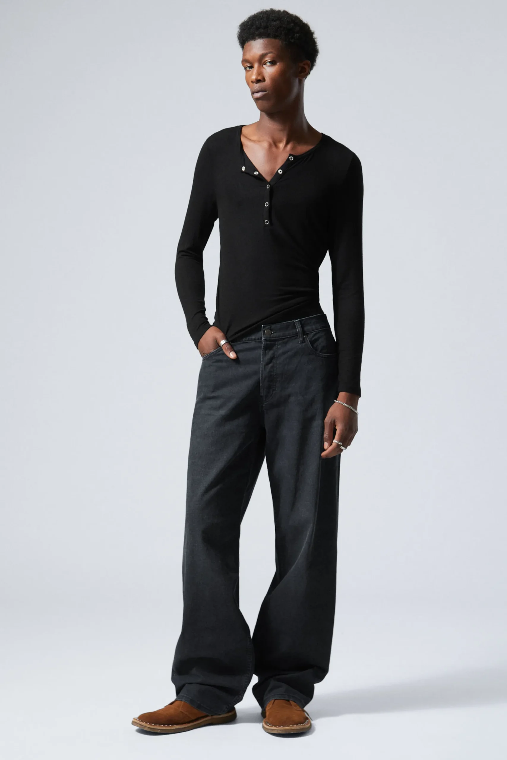 Weekday Jeans<SPHERE LOW WAIST LOOSE STRAIGHT LEG JEANS
