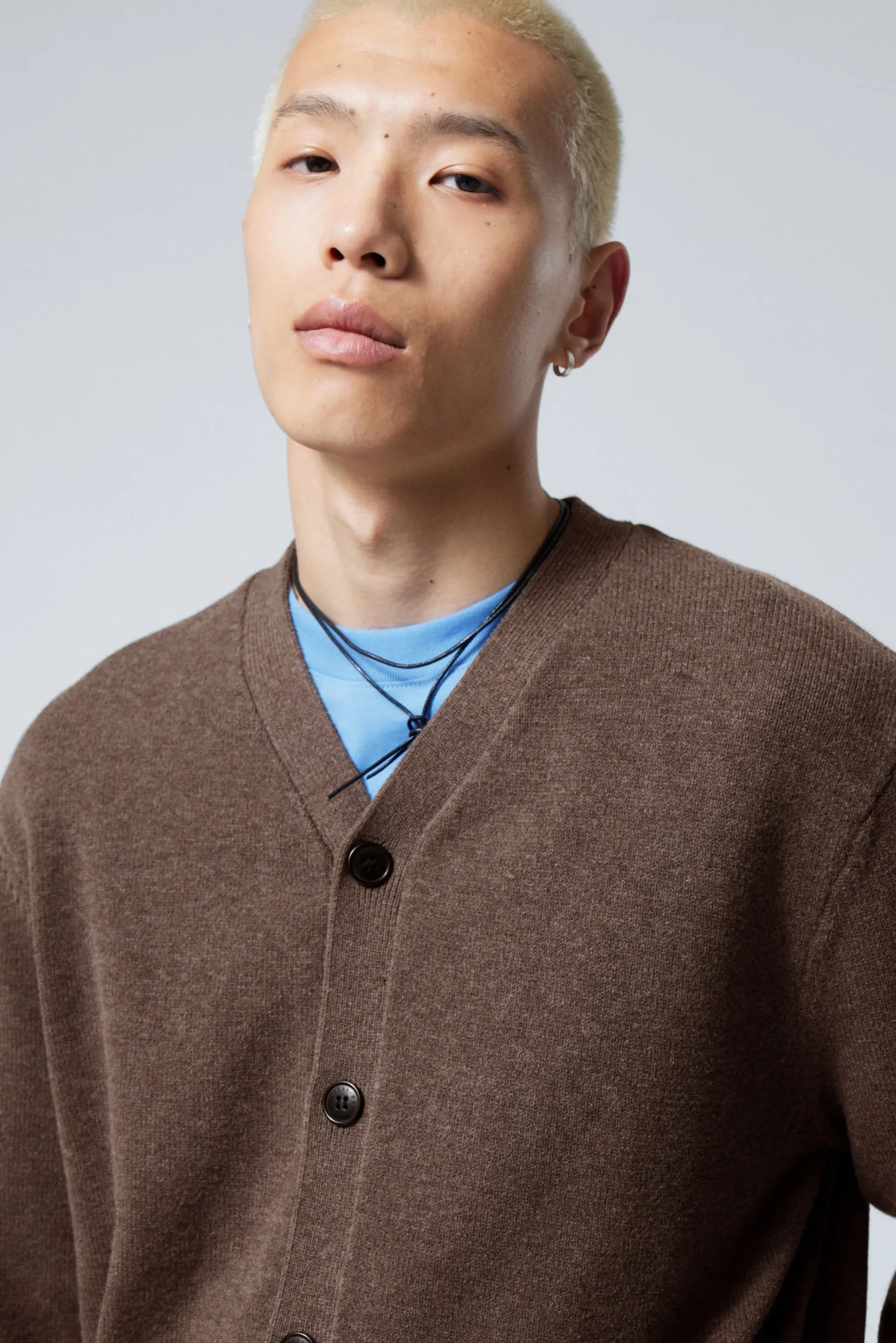 Weekday Stickat<STICKAD ENKELKNÄPPT CARDIGAN