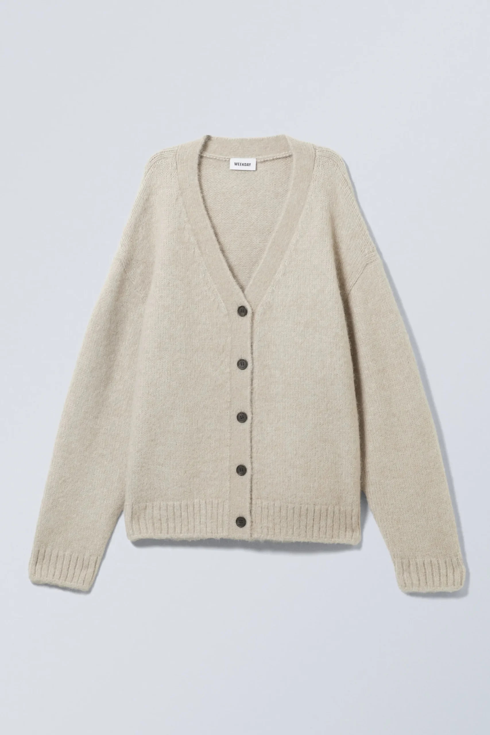 stickad_enkelknppt_cardigan_2-1.webp Weekday Stickat<STICKAD ENKELKNÄPPT CARDIGAN