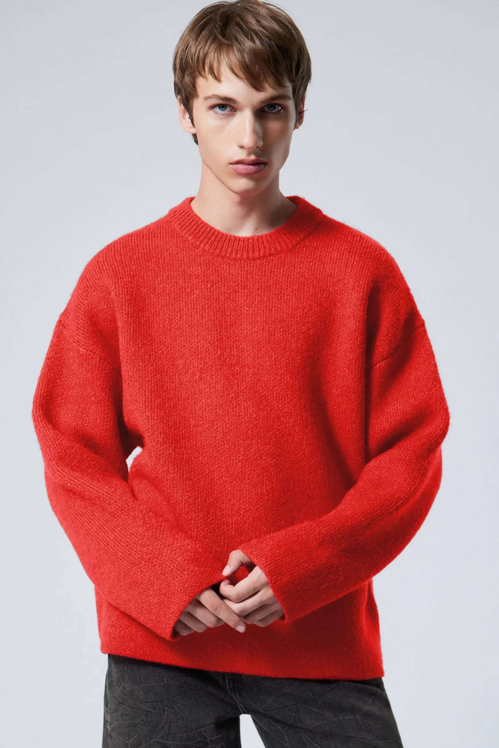 Weekday Stickat<TEO OVERSIZED WOOL BLEND KNIT SWEATER