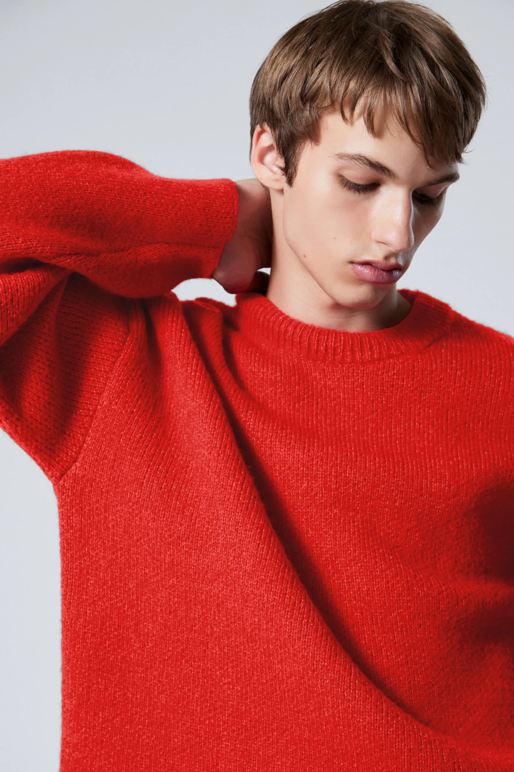 Weekday Stickat<TEO OVERSIZED WOOL BLEND KNIT SWEATER