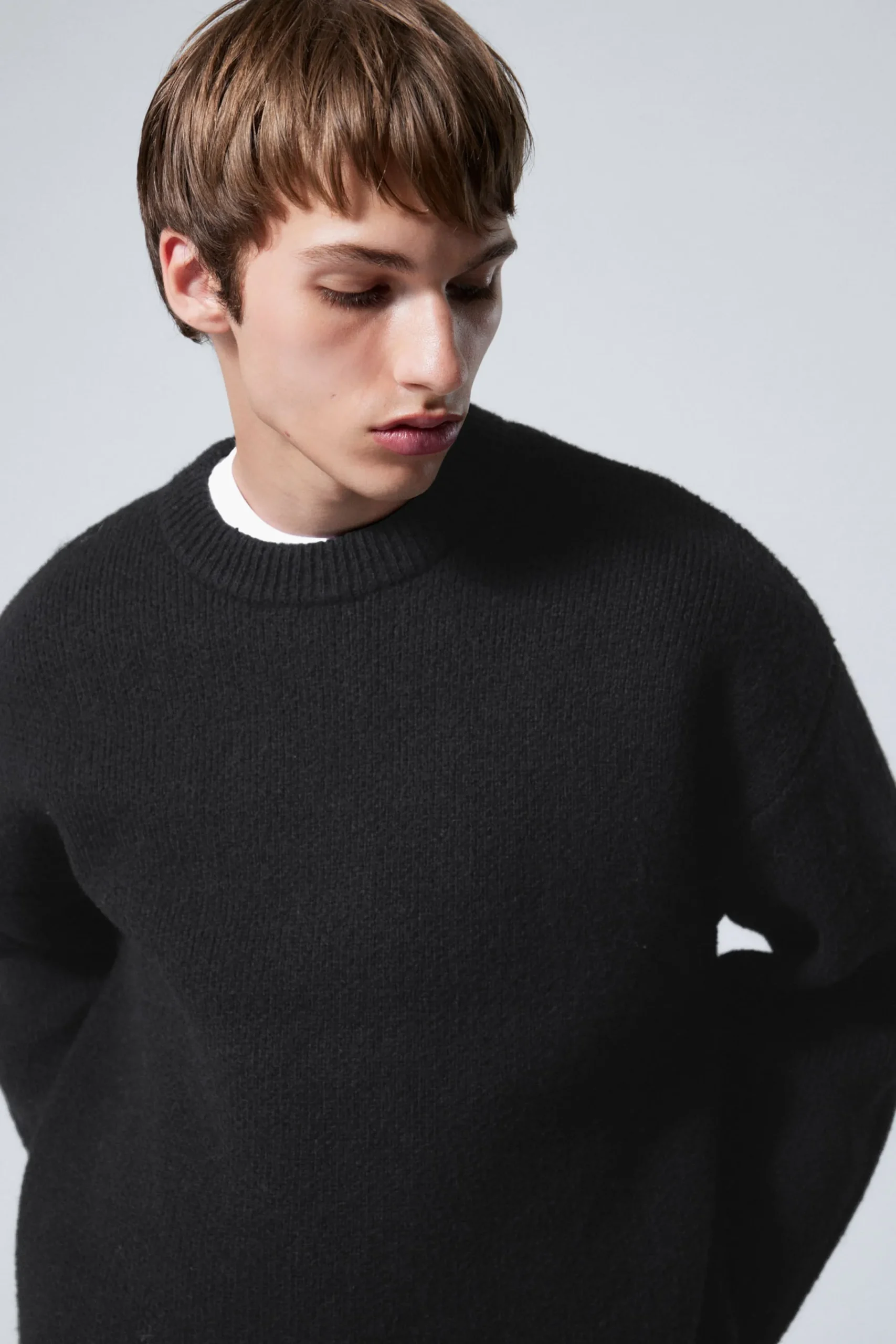 Weekday Stickat<TEO OVERSIZED WOOL BLEND KNIT SWEATER
