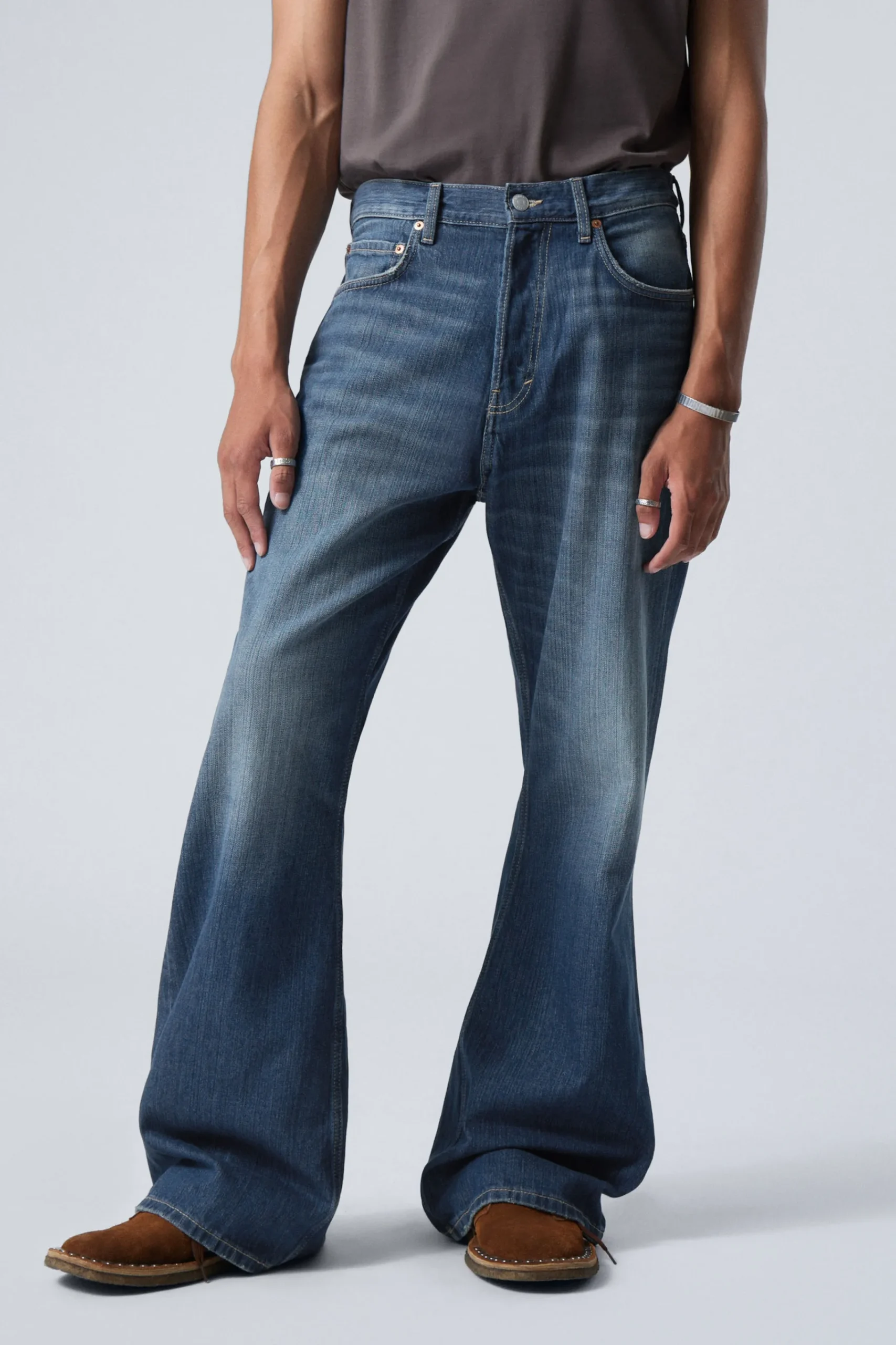 Weekday Jeans<TIME LOOSE BOOTCUT LEG JEANS