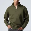 Weekday Sweatshirts | Basplagg<TUNG AVSLAPPNAD HALV-ZIP TRÖJA
