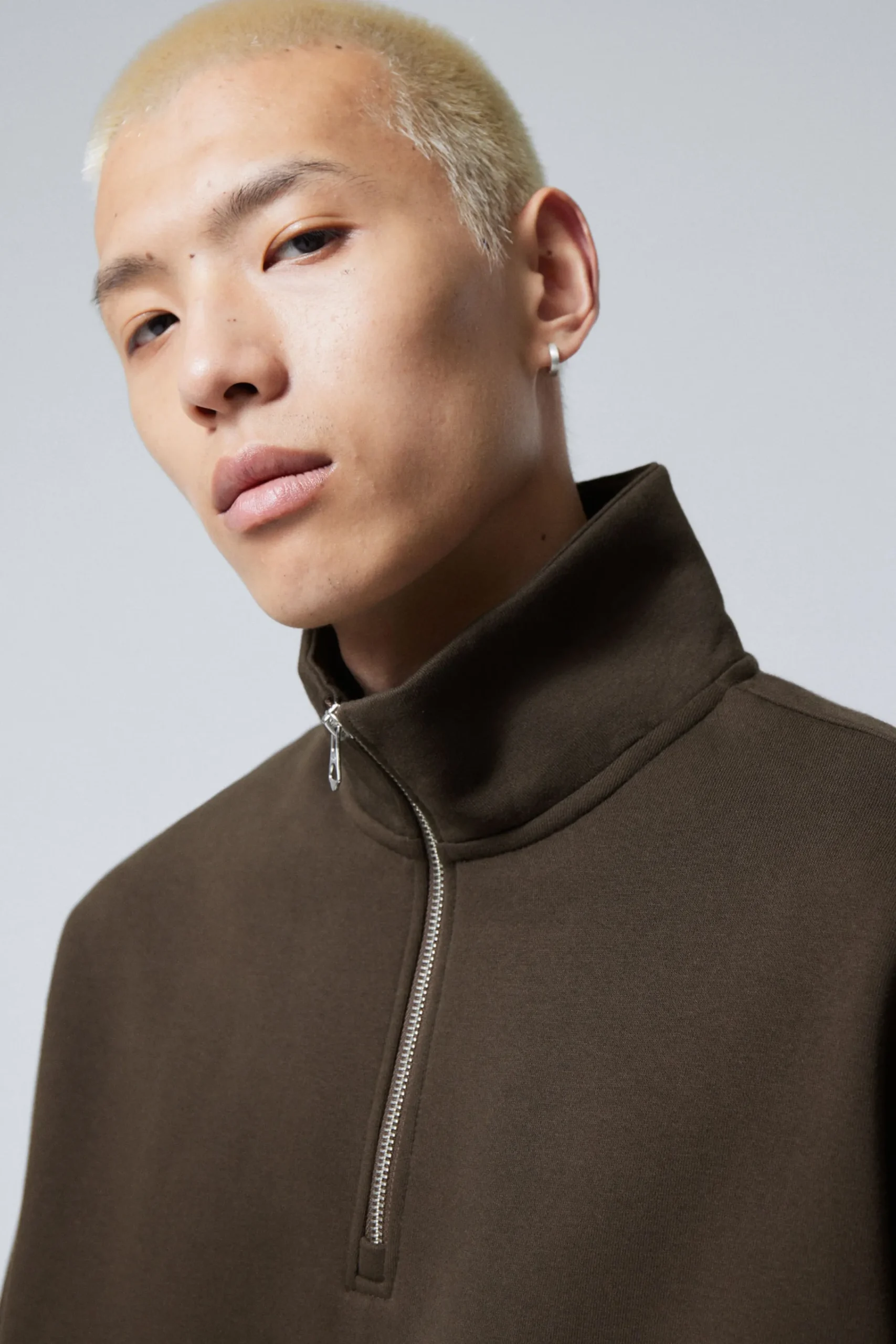 Weekday Sweatshirts | Basplagg<TUNG AVSLAPPNAD HALV-ZIP TRÖJA