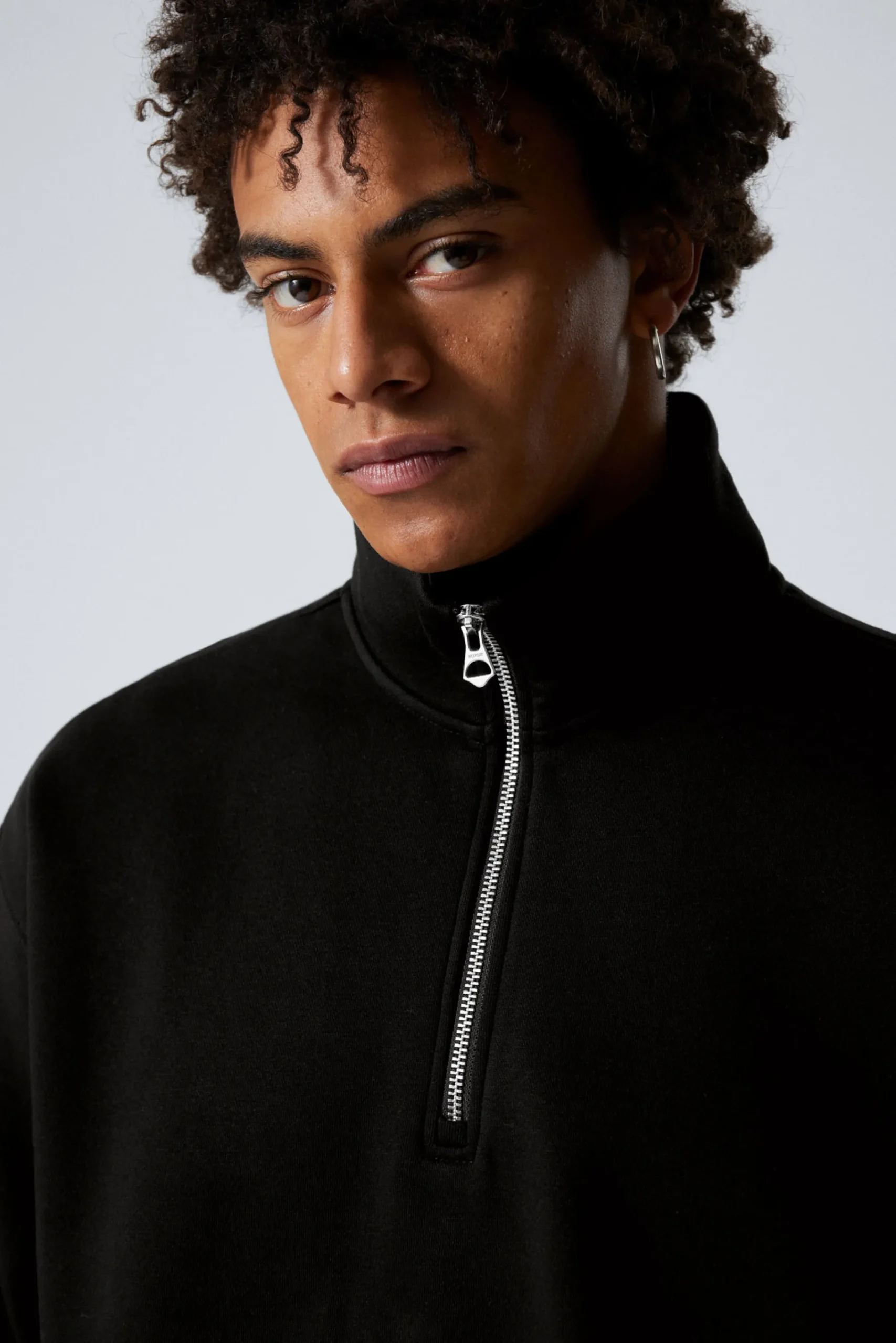 Weekday Sweatshirts | Basplagg<TUNG AVSLAPPNAD HALV-ZIP TRÖJA