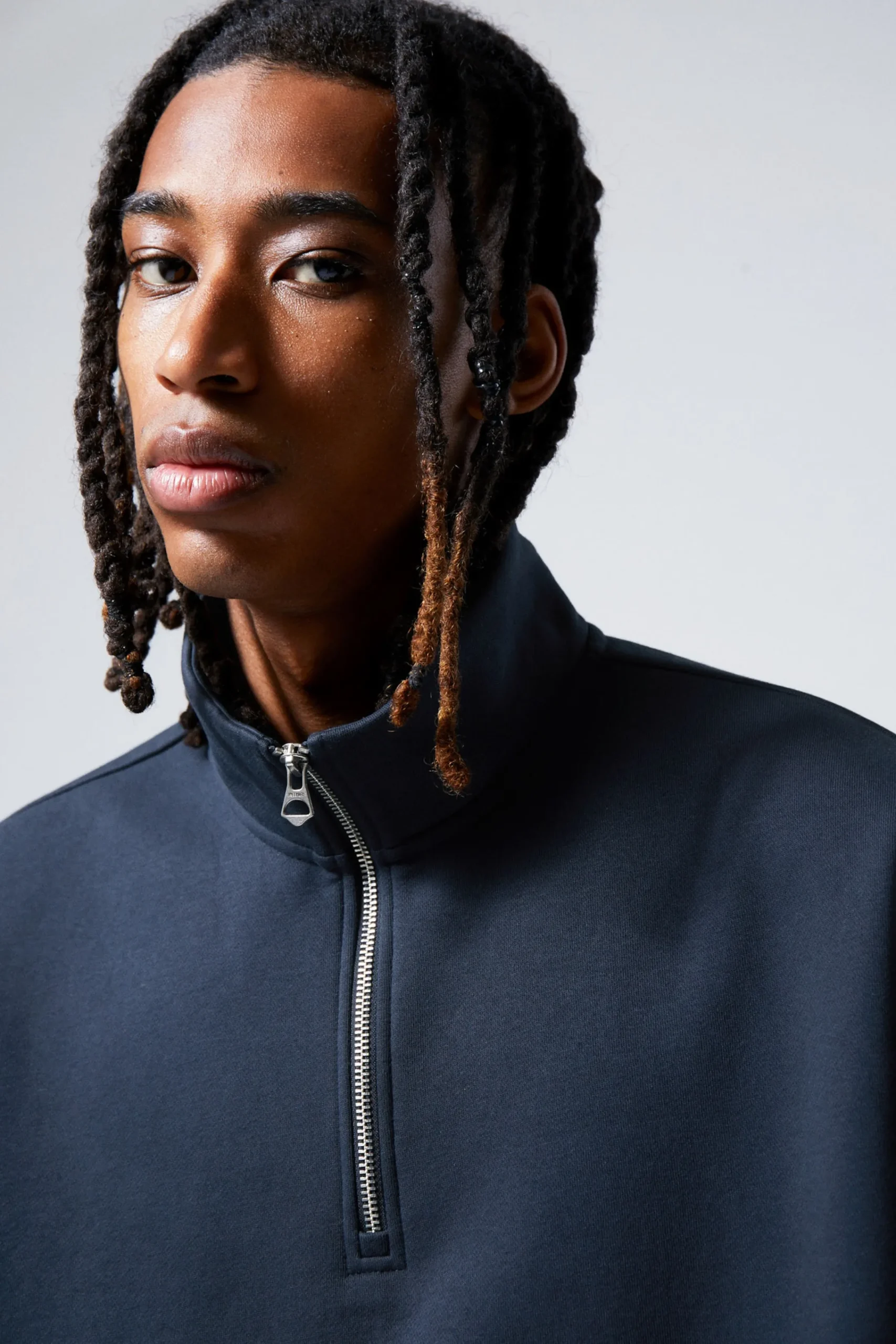 Weekday Sweatshirts | Basplagg<TUNG AVSLAPPNAD HALV-ZIP TRÖJA