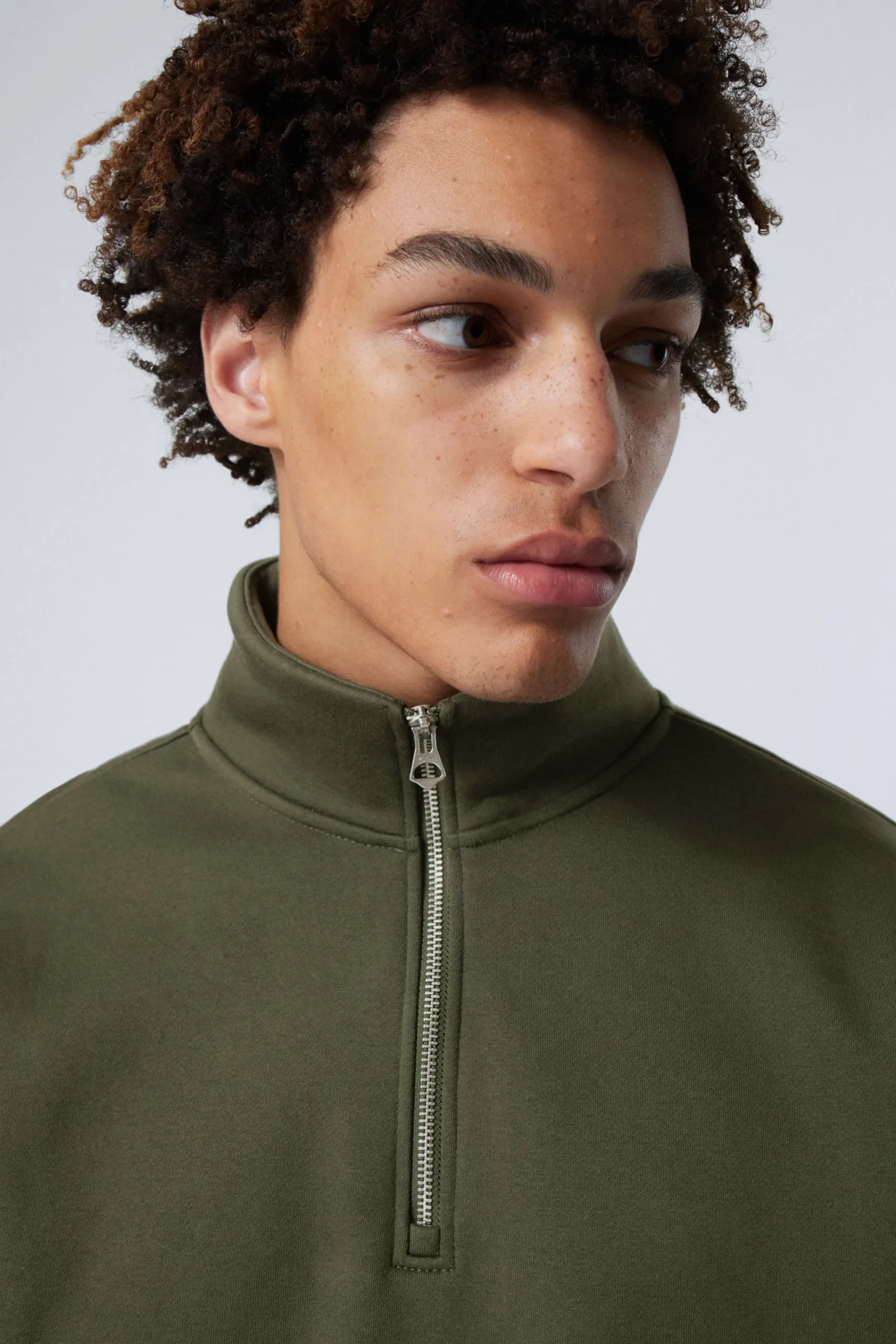 Weekday Sweatshirts | Basplagg<TUNG AVSLAPPNAD HALV-ZIP TRÖJA