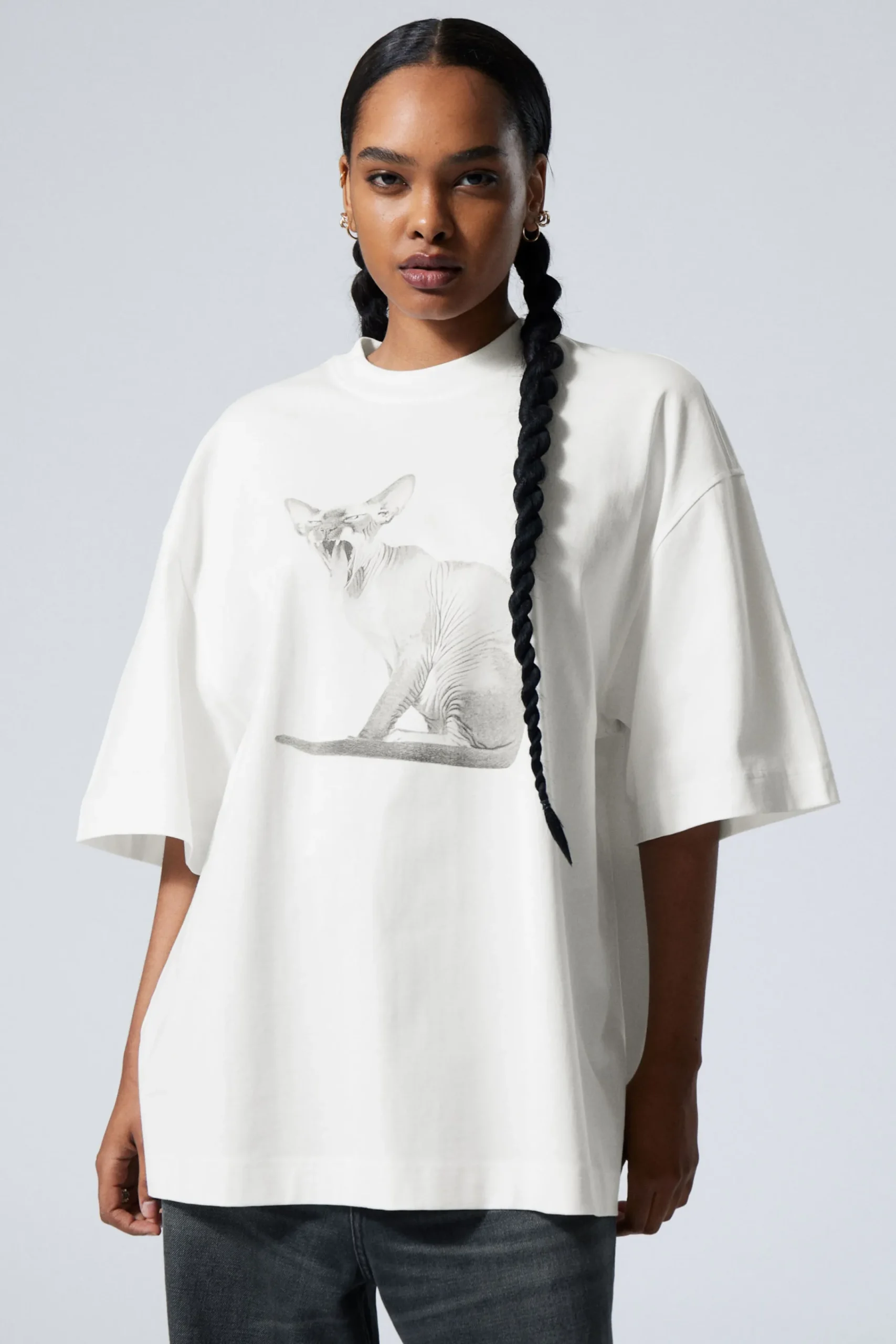 Weekday Toppar<VID OVERSIZED T-SHIRT MED TRYCK