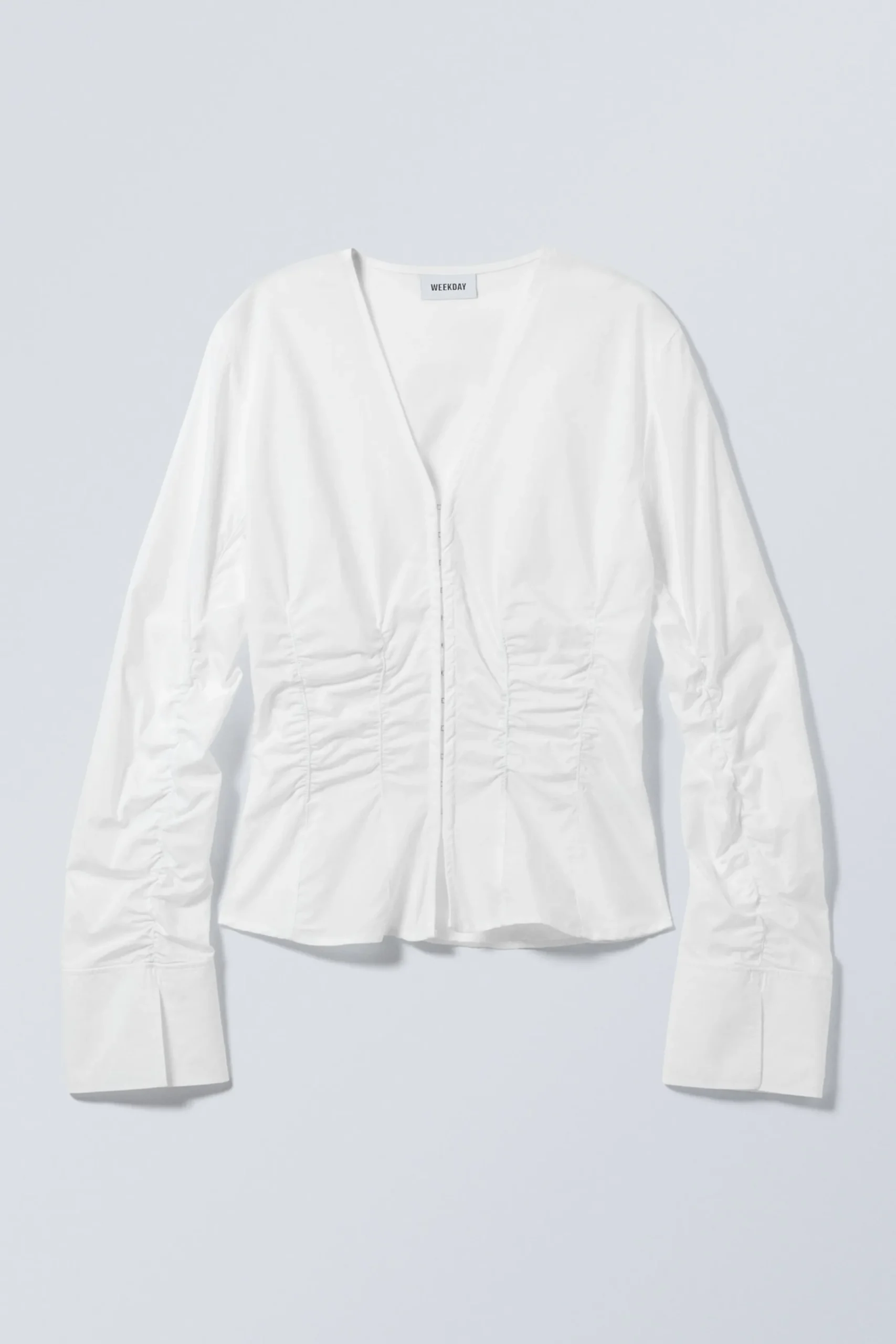 Weekday Blusar & Skjortor<V-RINGAD POPLIN SKJORTA