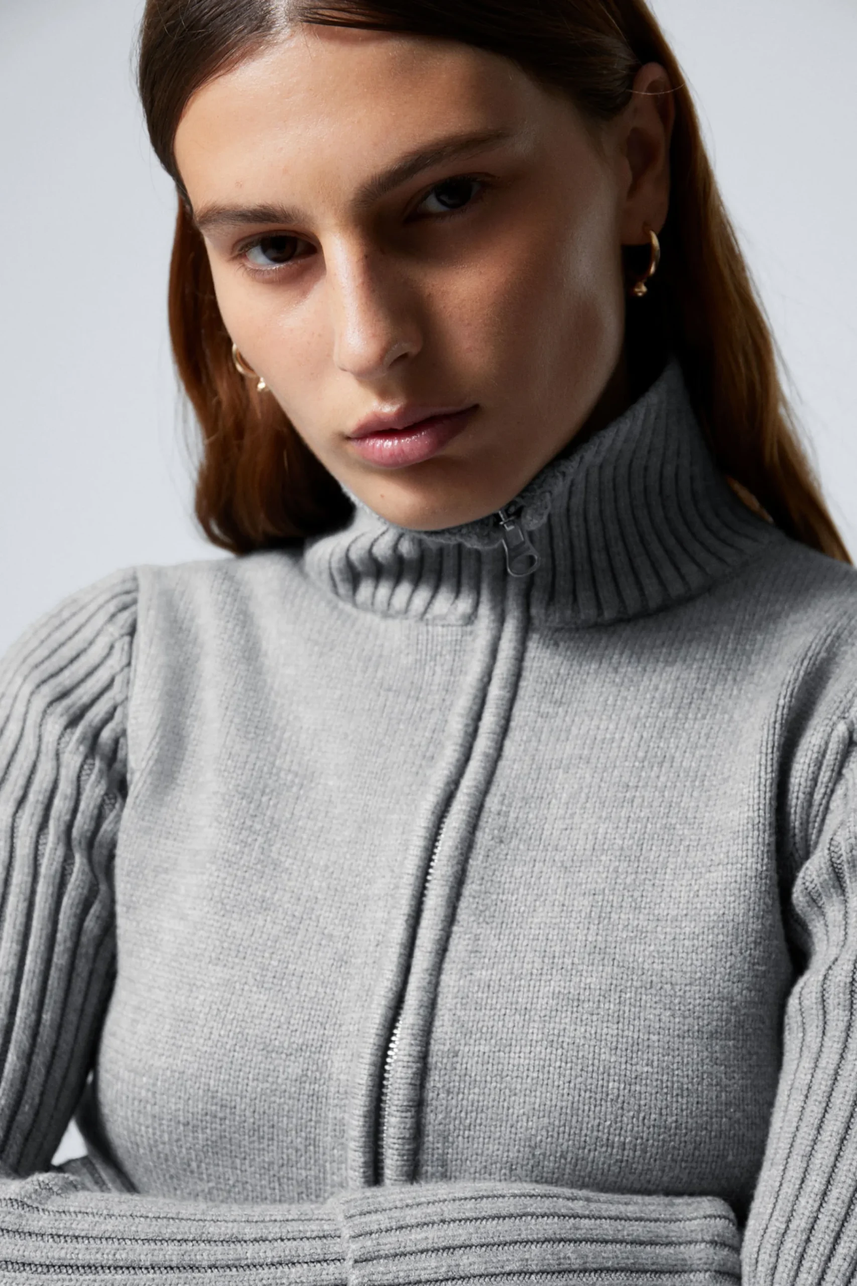 Weekday Stickat<WINONA ZIP CARDIGAN
