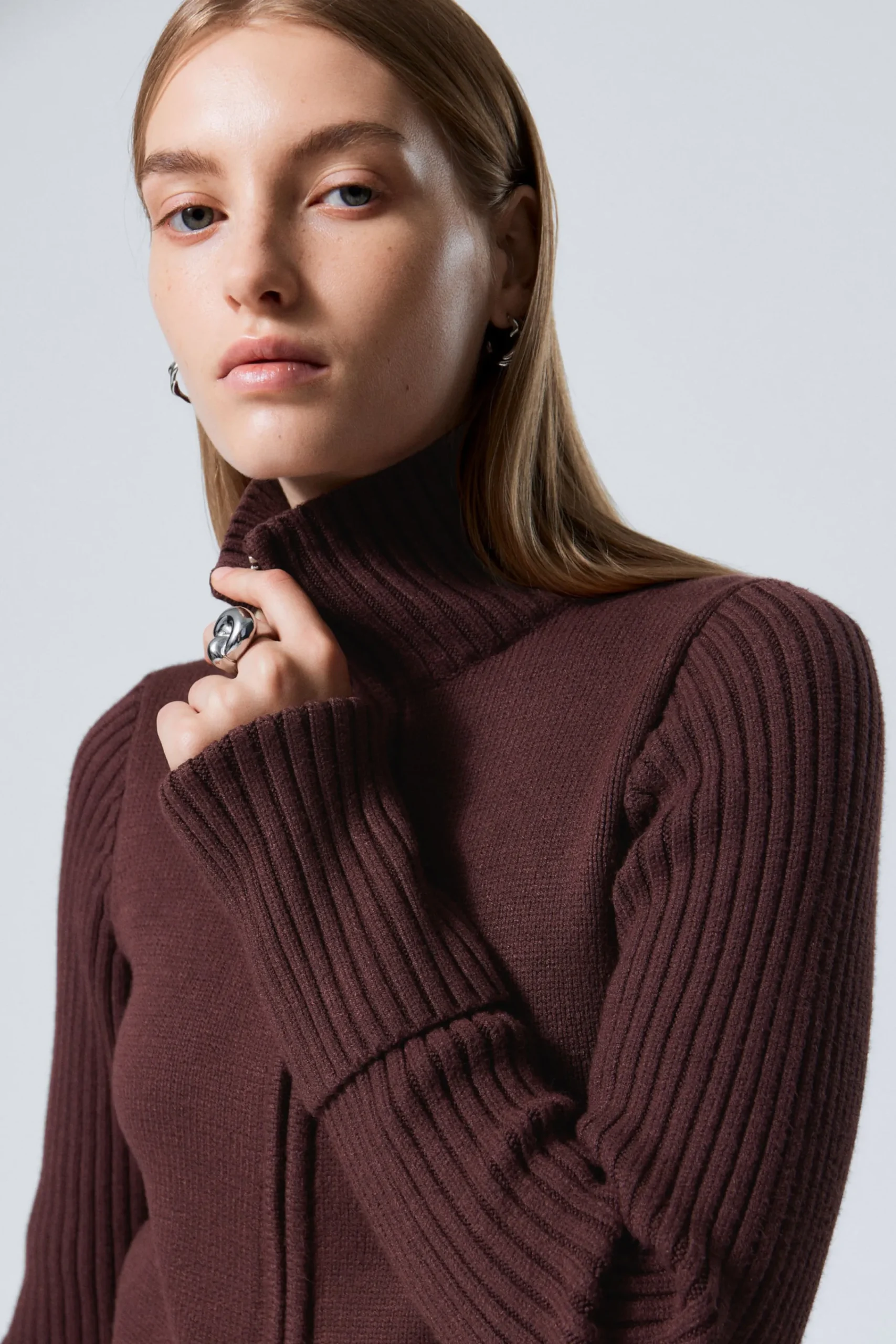 Weekday Stickat<WINONA ZIP CARDIGAN